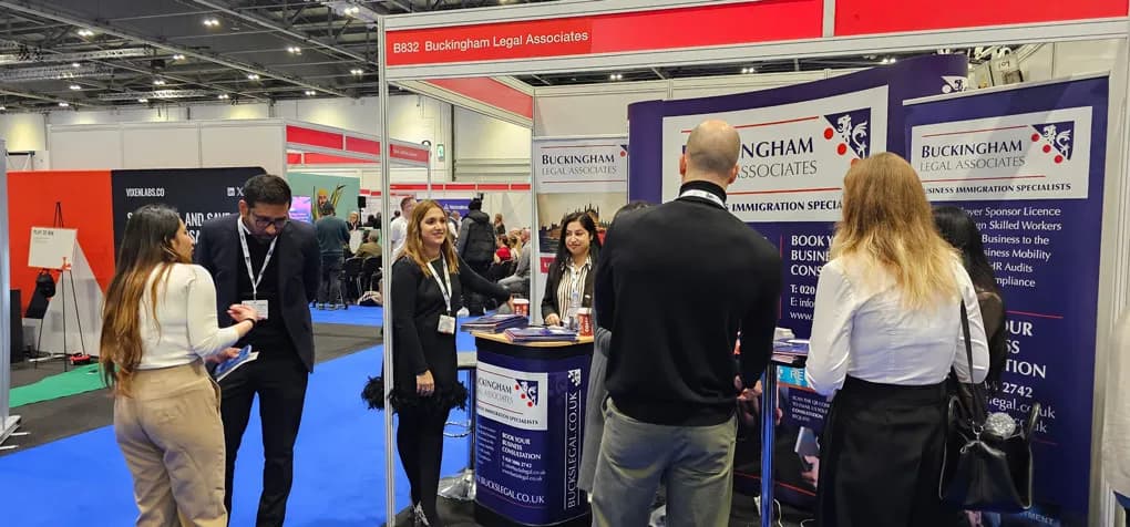 Buckingham Legal Associates booth at ExCeL London business show